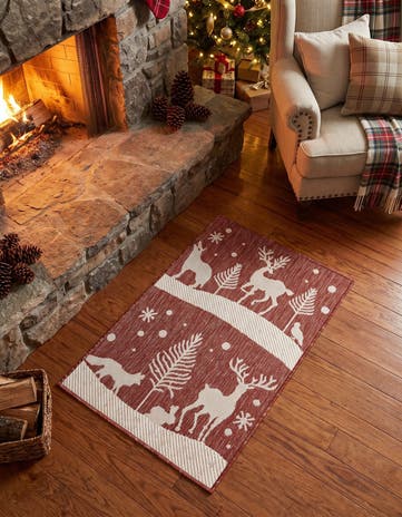 2' x 3' Easy-Clean Holiday Indoor / Outdoor Rug
