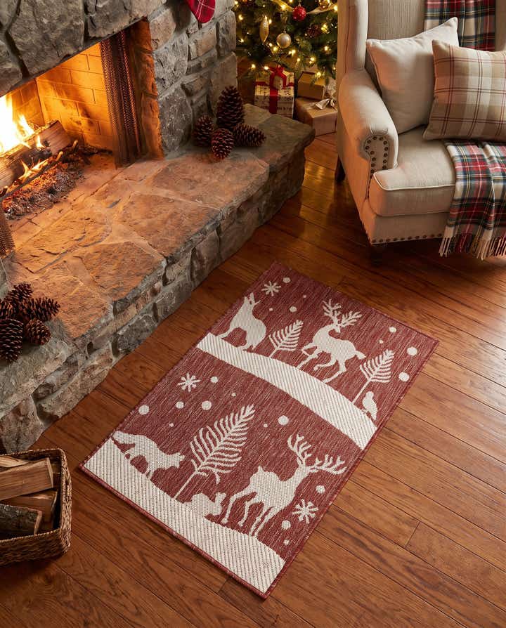 2' x 3' Easy-Clean Holiday Indoor / Outdoor Rug