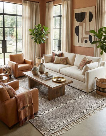 6' 11 x 10' 3 Hand Knotted Moroccan Wool Rug