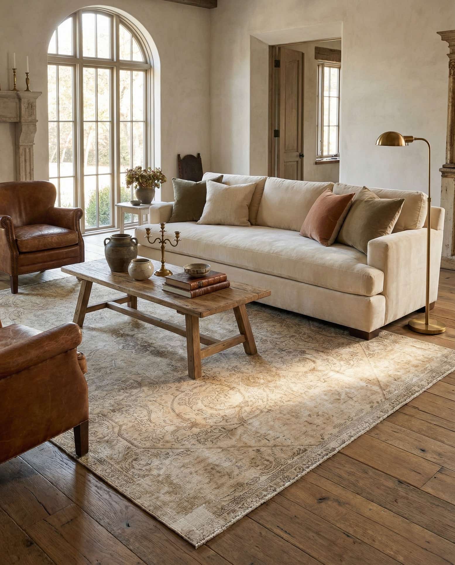 5' 7 x 8' 9 Hand Knotted Ultra Vintage Persian Wool Rug