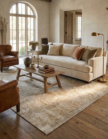 5' 7 x 8' 9 Hand Knotted Ultra Vintage Persian Wool Rug
