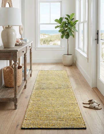 2' x 8' Hand Woven Seaside Pearl Jute Runner Rug