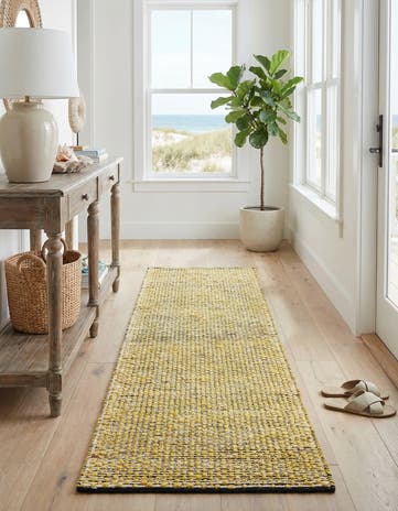 2' x 8' Hand Woven Seaside Pearl Jute Runner Rug