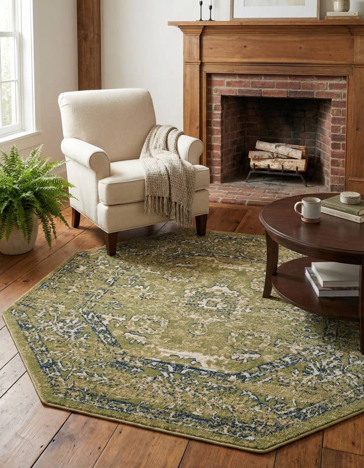 Detail image of 5' x 5' Charleston Octagon Rug
