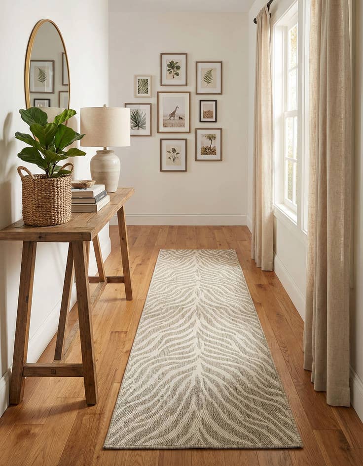 Detail image of  2' x 8'  Washable Safari Indoor / Outdoor Runner Rug