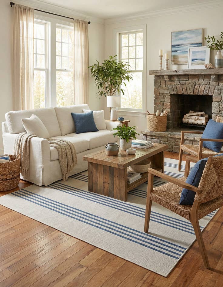 Detail image of 7' x 10'  Washable Jill Zarin Anguilla Indoor / Outdoor Rug