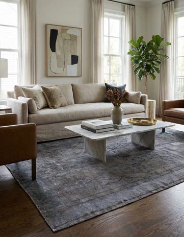 5' 2 x 9' 4 Hand Knotted Ultra Vintage Persian Wool Rug