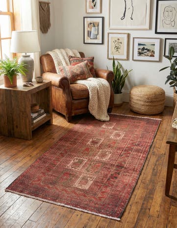 2' 2 x 4' 7 Hand Knotted Ultra Vintage Persian Wool Runner Rug