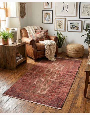 2' 2 x 4' 7 Hand Knotted Ultra Vintage Persian Wool Runner Rug
