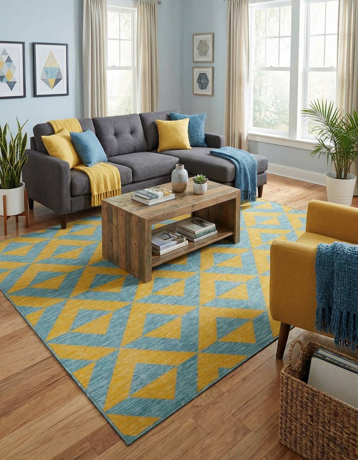 Detail image of 7' 10 x 10' Easy-Clean Jill Zarin Napa Indoor / Outdoor Rug