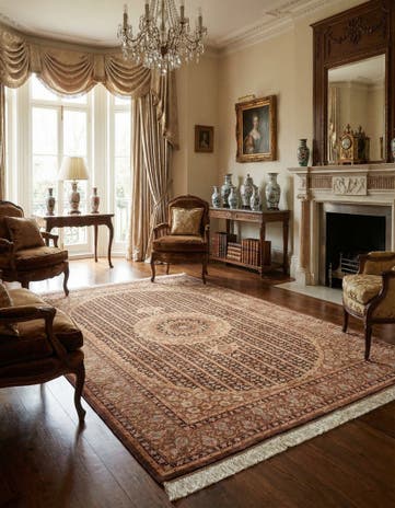 4' 6 x 6' 8 Ghom Silk Rug