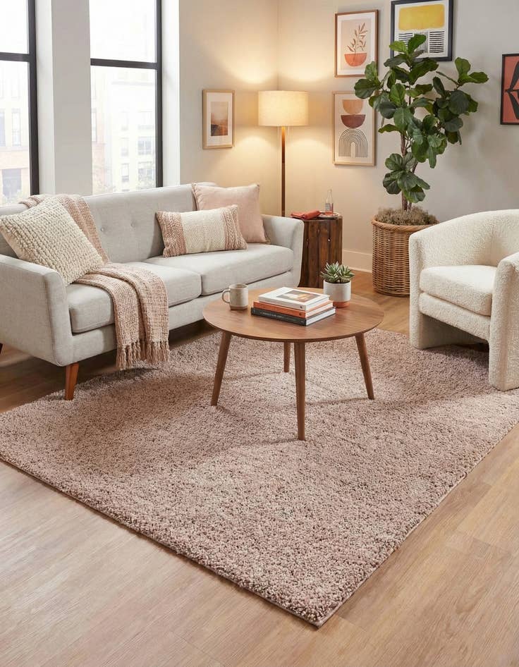 Detail image of  7' 10 x 7' 10 Jill Zarin Shaggy Chic Square Rug