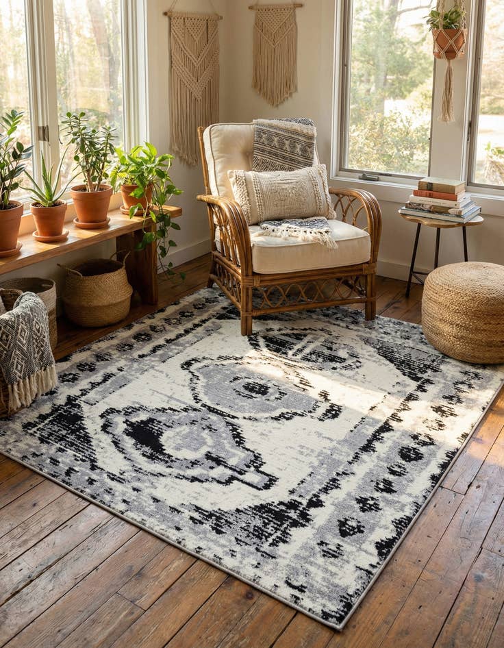 Detail image of  5' 3 x 5' 3 Tagine Square Rug