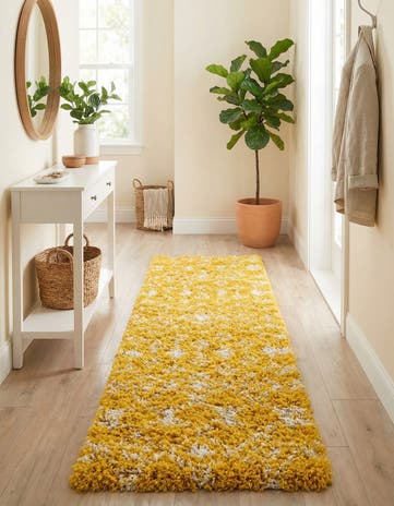 2' x 8' Moroccan Trellis Shag Runner Rug