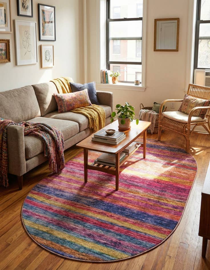 Detail image of  3' 6 x 5' 6 Asha Oval Rug