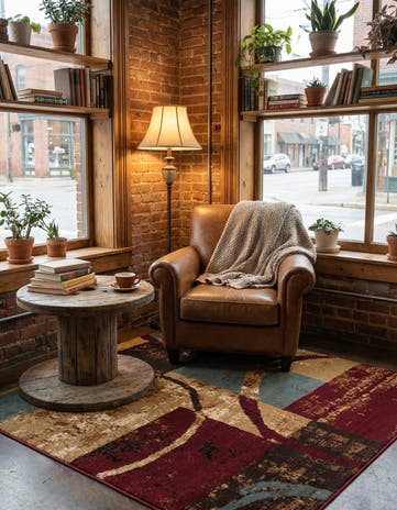 6' x 6' Cafe Square Rug