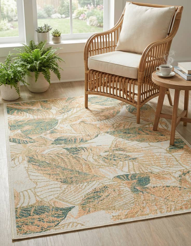 Detail image of 5' 3 x 7' 7  Washable Baja Indoor / Outdoor Rug