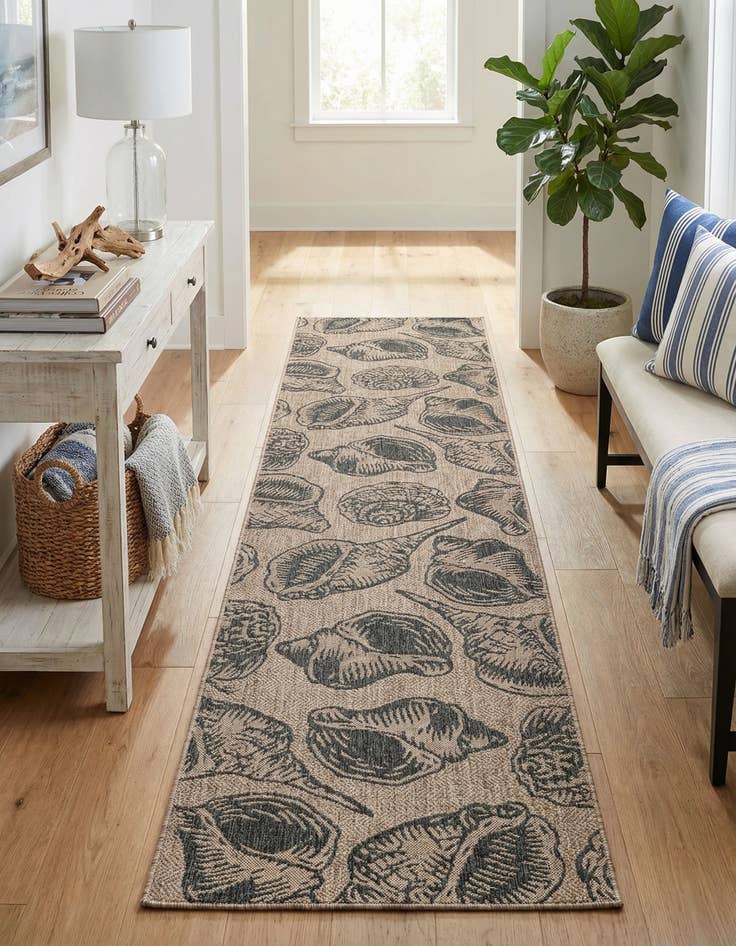 Detail image of 2' 7 x 12' Easy-Clean Coastal Indoor / Outdoor Runner Rug
