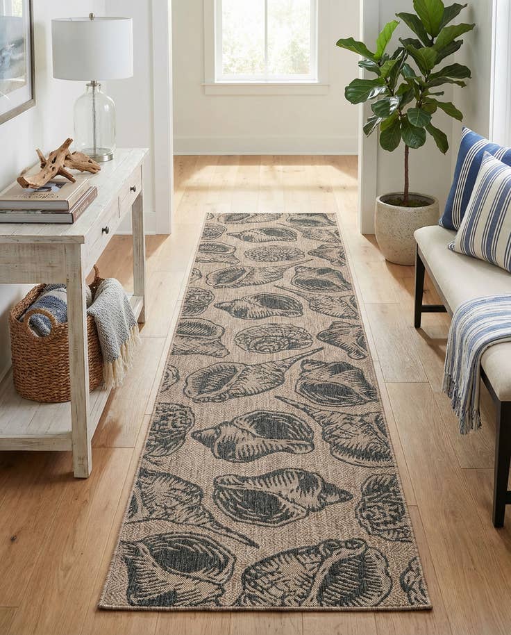 Detail image of 2' 7 x 12' Easy-Clean Coastal Indoor / Outdoor Runner Rug