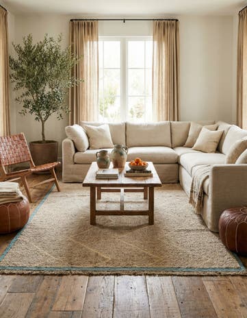 6' 2 x 9' 6 Hand Knotted Moroccan Wool Rug