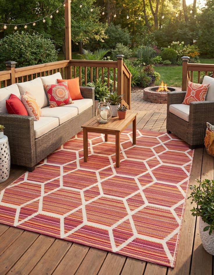 Detail image of 5' x 8'  Washable Vista Breeze Indoor / Outdoor Rug