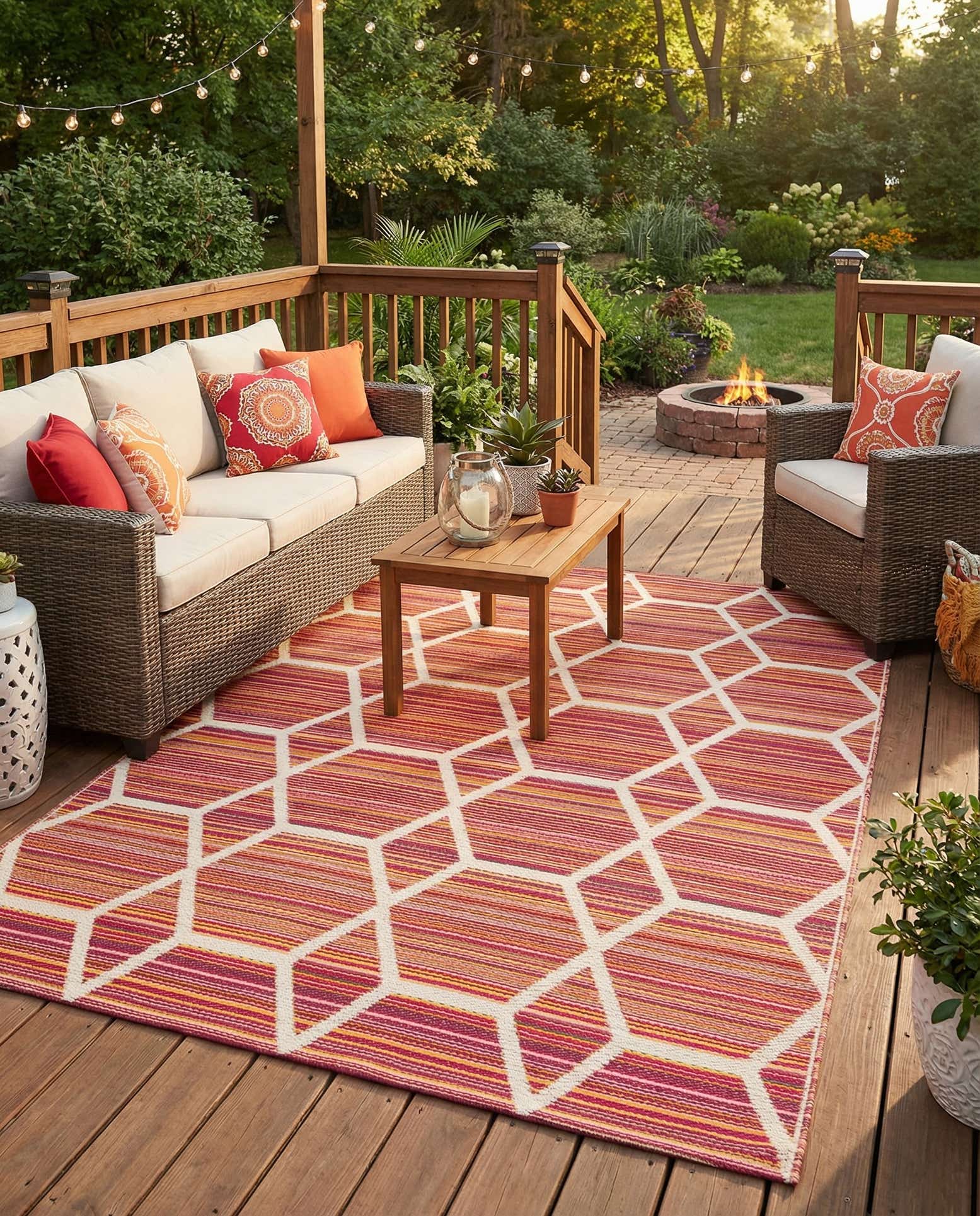 5' x 8' Easy-Clean Vista Breeze Indoor / Outdoor Rug