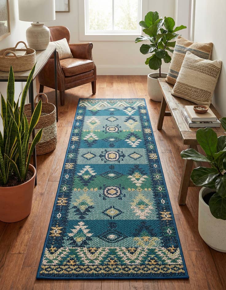 Detail image of 2' x 6' Easy-Clean Baja Indoor / Outdoor Runner Rug