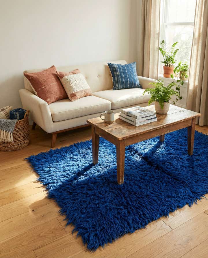 3' 4 x 5' 9 Hand Knotted Moroccan Wool Rug