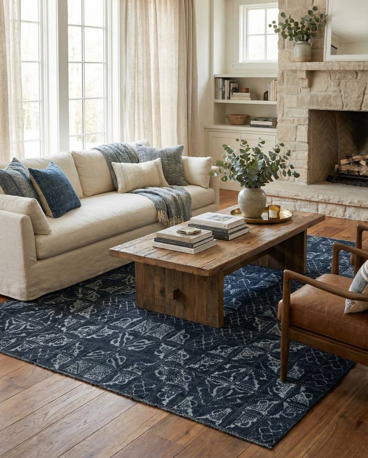 Detail image of 7' 10 x 9' 8 Hand Knotted Darya Rug