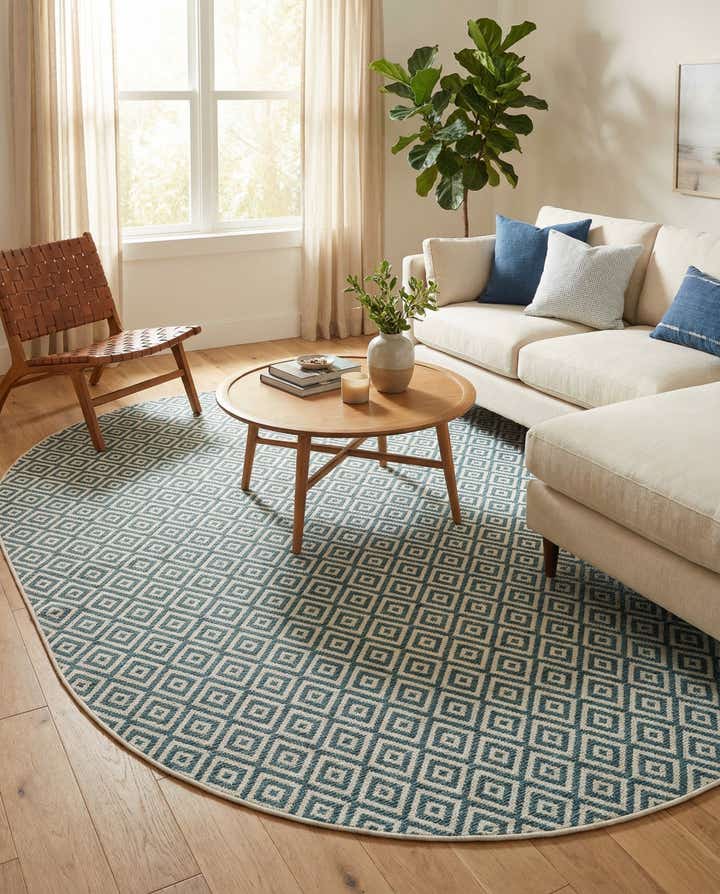 7' 10 x 10' Easy-Clean Jill Zarin Costa Rica Indoor / Outdoor Oval Rug