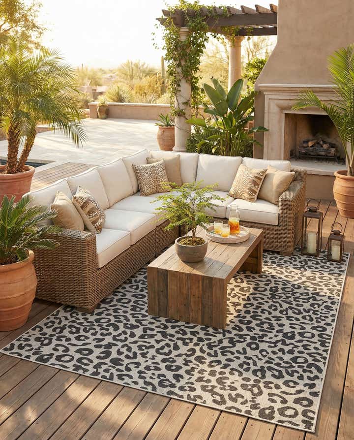 10' x 14' Easy-Clean Safari Indoor / Outdoor Rug