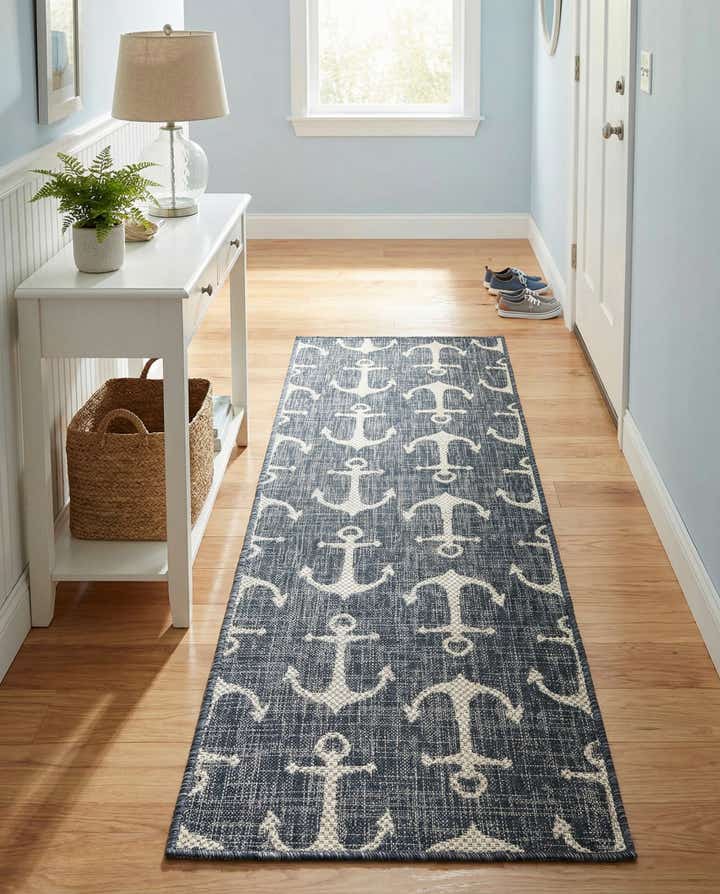 2' x 6' Easy-Clean Coastal Indoor / Outdoor Runner Rug