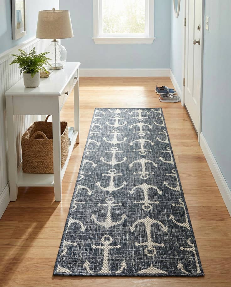 Detail image of 2' x 6' Easy-Clean Coastal Indoor / Outdoor Runner Rug