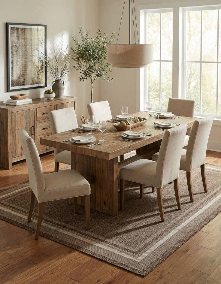 Detail image of 10' x 13' 1 Easy-Clean Border Indoor / Outdoor Rug