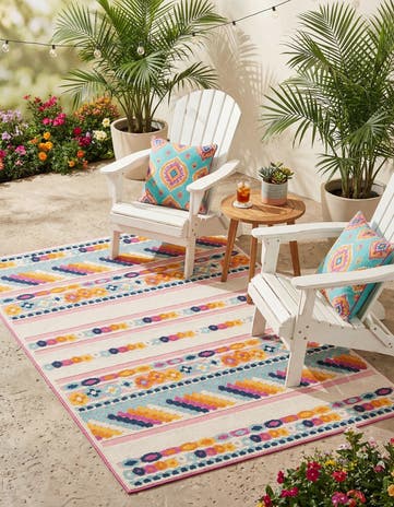 5' 3 x 8' Easy-Clean Aruba Indoor / Outdoor Rug