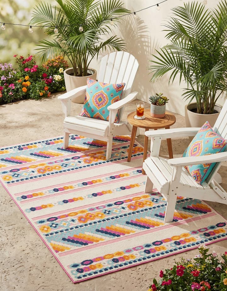5' 3 x 8' Easy-Clean Aruba Indoor / Outdoor ...
