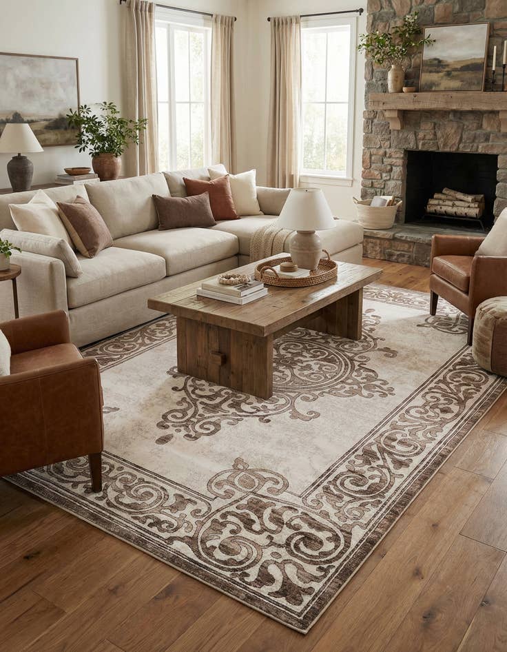 Detail image of 7' 10 x 11' 6 Hermitage Rug