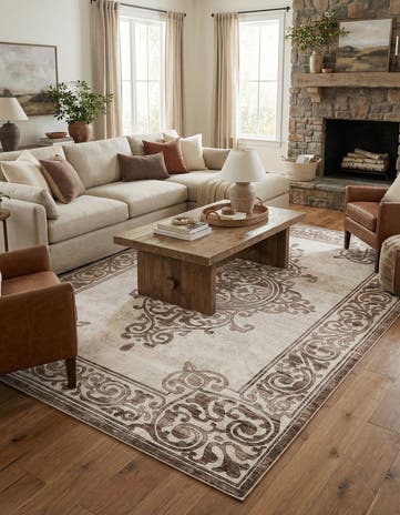 Chocolate Brown Hermitage Rug