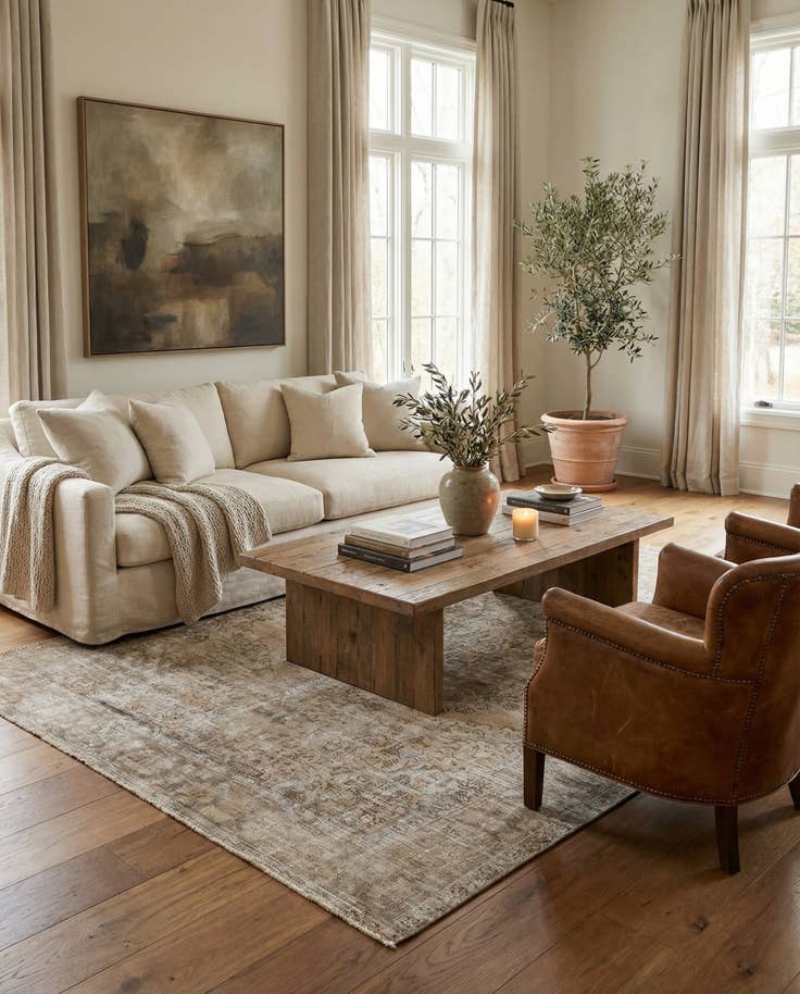 Detail image of 6' 7 x 8' 10 Hand Knotted Ultra Vintage Persian Wool Rug