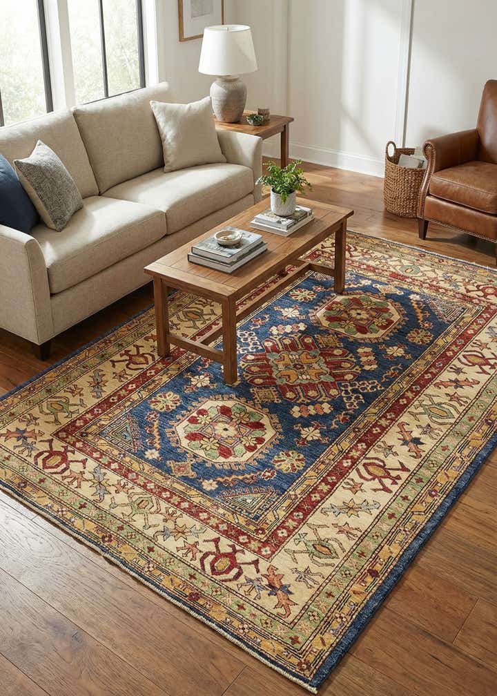4' 10 x 6' 4 Hand Knotted Kazak Rug