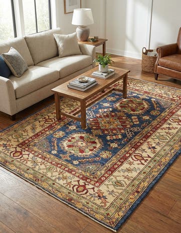 4' 10 x 6' 4 Hand Knotted Kazak Rug