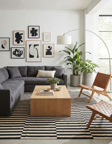 8' 7 x 9' 10 Hand Woven Kilim Modern Wool Rug