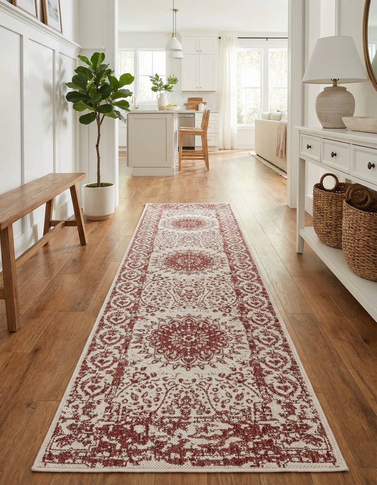 Detail image of  2' x 8'  Washable Traditional Indoor / Outdoor Runner Rug