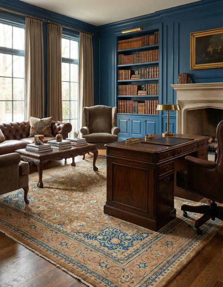 Detail image of 9' 9 x 12' 9  Hand Knotted Farahan Persian Wool Rug