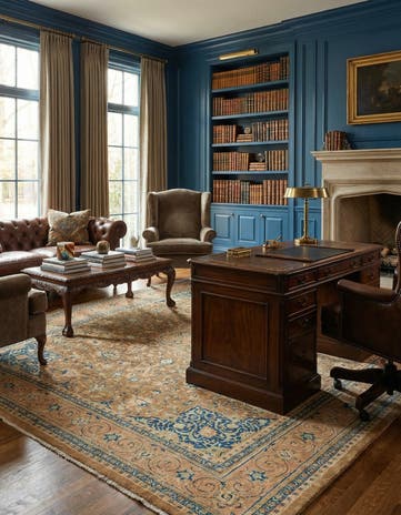 9' 9 x 12' 9 Hand Knotted Farahan Persian Wool Rug