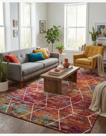 7' x 10' Trellis Frieze Rug