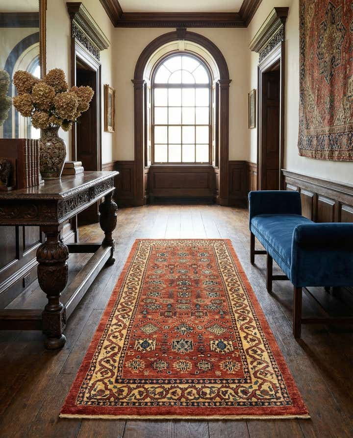 2' 6 x 6' 2 Kashkuli Wool Runner Rug