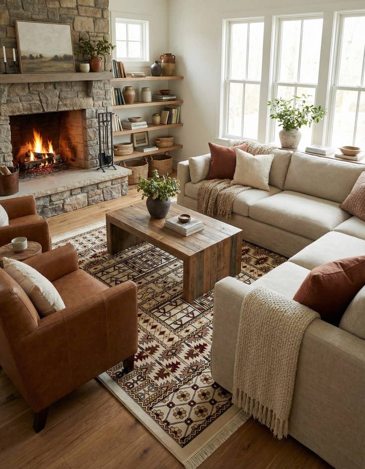 Detail image of 10' x 10' Bokhara Square Rug