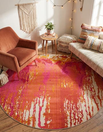 8' x 8' Washable Hyacinth Round Rug
