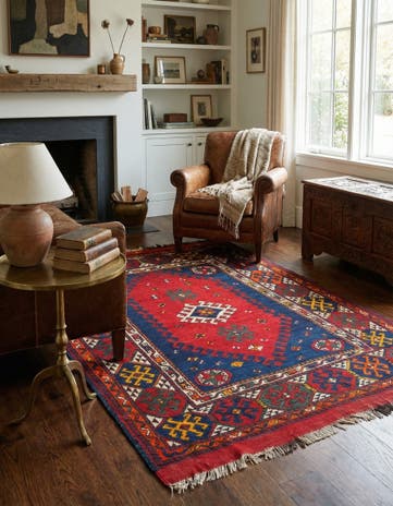 4' 6 x 5' 10 Hand Knotted Anatolian Wool Rug